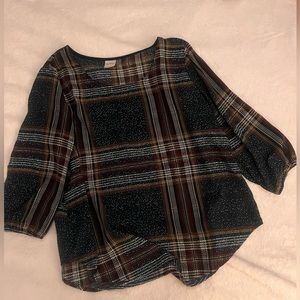 Kaileigh plaid blouse